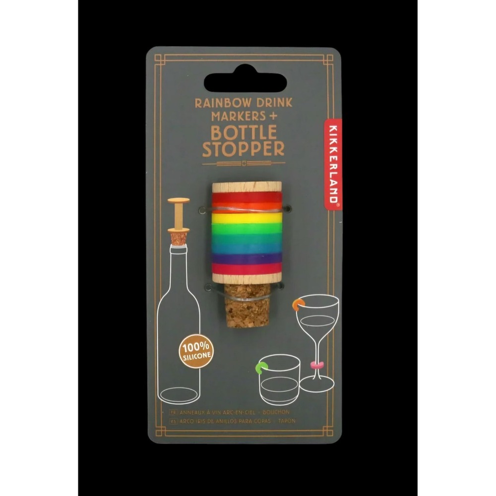 NIB Kikkerland Brand: 12 Silicone‎ Drink Markers